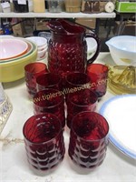 Ruby red water set