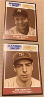 1989 M. Mantle / J. DiMaggio Starting LineUp Cards