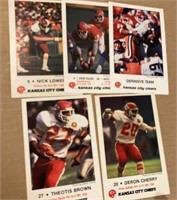 5 - 1986 Frito Lay Kansas City Chiefs Cards