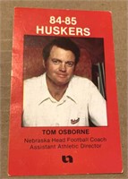 1984 Nebraska Cornhuskers TOM OSBORNE Card