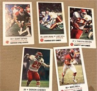 5 - 1986 Frito Lay Kansas City Chiefs Cards