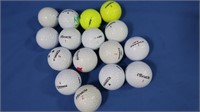 16 used Pinnacle Golf Balls