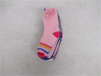 12-Pk Girl's Crew Cut Sock, Pink and Purple