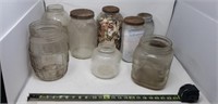 Vintage Jars Including Barrel Pickle Jar