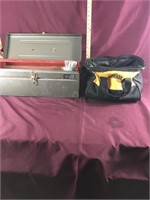 Assorted lot of tools and tool box