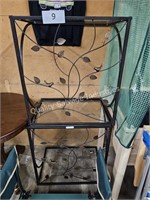 2pc metal/glass side tables