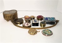 Decorative Compacts & Tray & More
