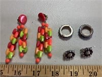 3 sets vintage earrings