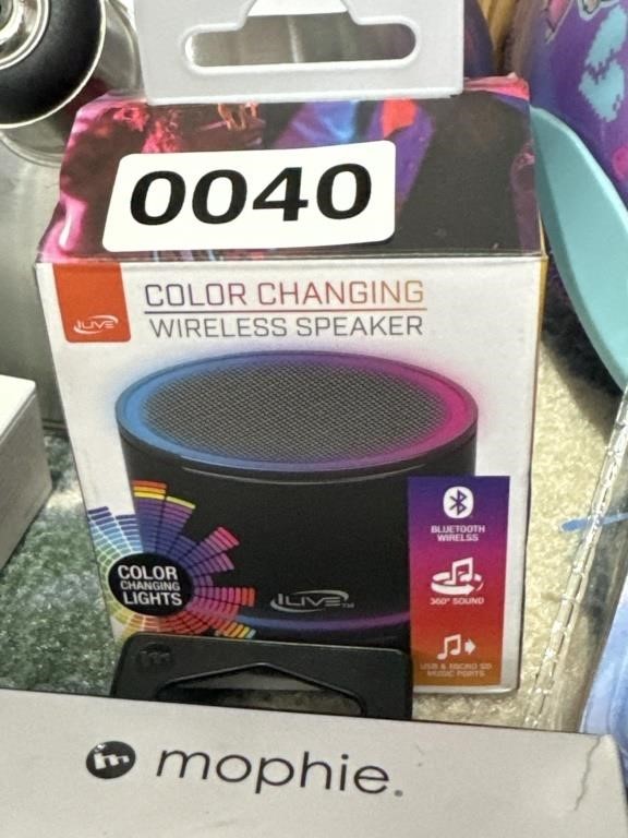 ILIVE COLOR CHANGING WIRELESS SPEAKER