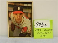 Warren Spahn 1953 Bowman #99