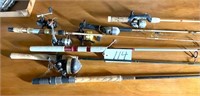 6 Fishing Rods & Reels