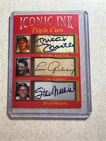 MICKEY MANTLE LOU GEHRIG STAN MUSIAL ICONIC INK