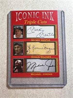 MICKEY MANTLE HONUS WAGNER MICHAEL JORDAN ICONIC