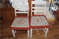 2  White Side Chairs
