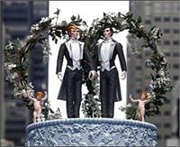 2 GROOMS FOR NY GAY PRIDE MARCH / PARADE FLOAT