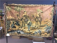 Vintage tapestry desert scene