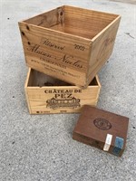 Wooden Crates & Cigar Box