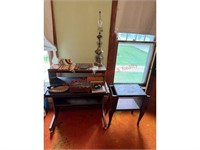 Small Desk, End Table & Collectibles