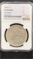 1883 Morgan Silver Dollar NGC VF Details
