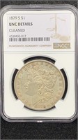 1879-S Morgan Silver Dollar NGC UNC Details