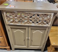 BROWN-PAINTED WOOD CABINET