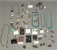 Group of Southwest sterling silver & stone jewelry
