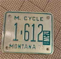 1973 Montana Motor Cycle Plate