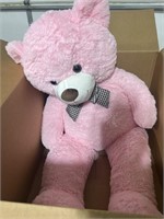 Large pink teddy bear