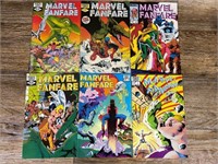 6 Marvel Fanfare Comic Books