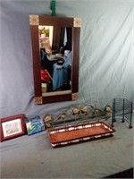 Home Decor Lot Includes Wall Hanging Mirror