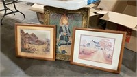 3 framed paintings/pictures