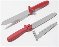 Same Slice 2 pc. Knife Set Red