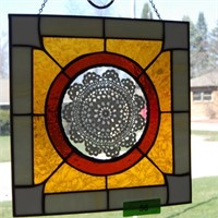 STGAINED GLASS WINDOW SUN CATCHER 12 x 12