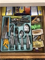 Contents of drawer. Silver ware.