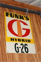 Funk's Hybrid G-26 embossed Metal Sign