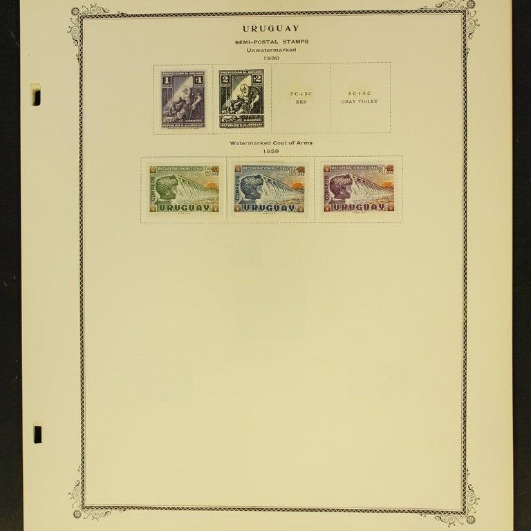 Uruguay Stamps Back of Book Used and Mint hinged o