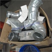 Large box- pipe elbows, rectangular damper