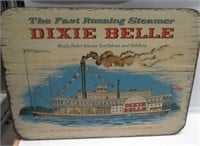 WOOD DIXIE BELLE RIVER BOAT PICTURE 23" X 17"