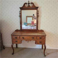 Antique Mirrored Vanity Table 46"L 18"W 74"T