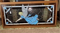 Custom Stained glass hanging angel decor, 52 x 25