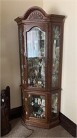 Wood Curio Cabinet 8Ft Tall 3 Ft Wide ANGELS NOT