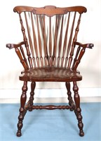 Victorian Carved Brace-Back Windsor Chair