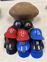 11 MINI HELMETS & JOHN BRODIE WILSON FOOTBALL