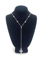 Sterling silver 24" chain adjustable to 28" with