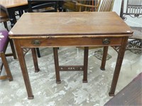 ANTIQUE FOLDING TOP GAMES TABLE