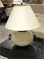 Massive White Pottery Table Lamp