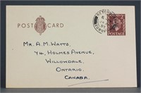 British 1955 2D Postal Stationery Card