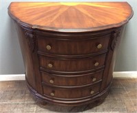 4 DRAWER HALF MOON ACCENT TABLE
