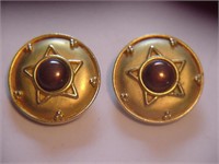 Goldtone CLip On Earrings