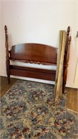 Full size antique wooden bed frame
